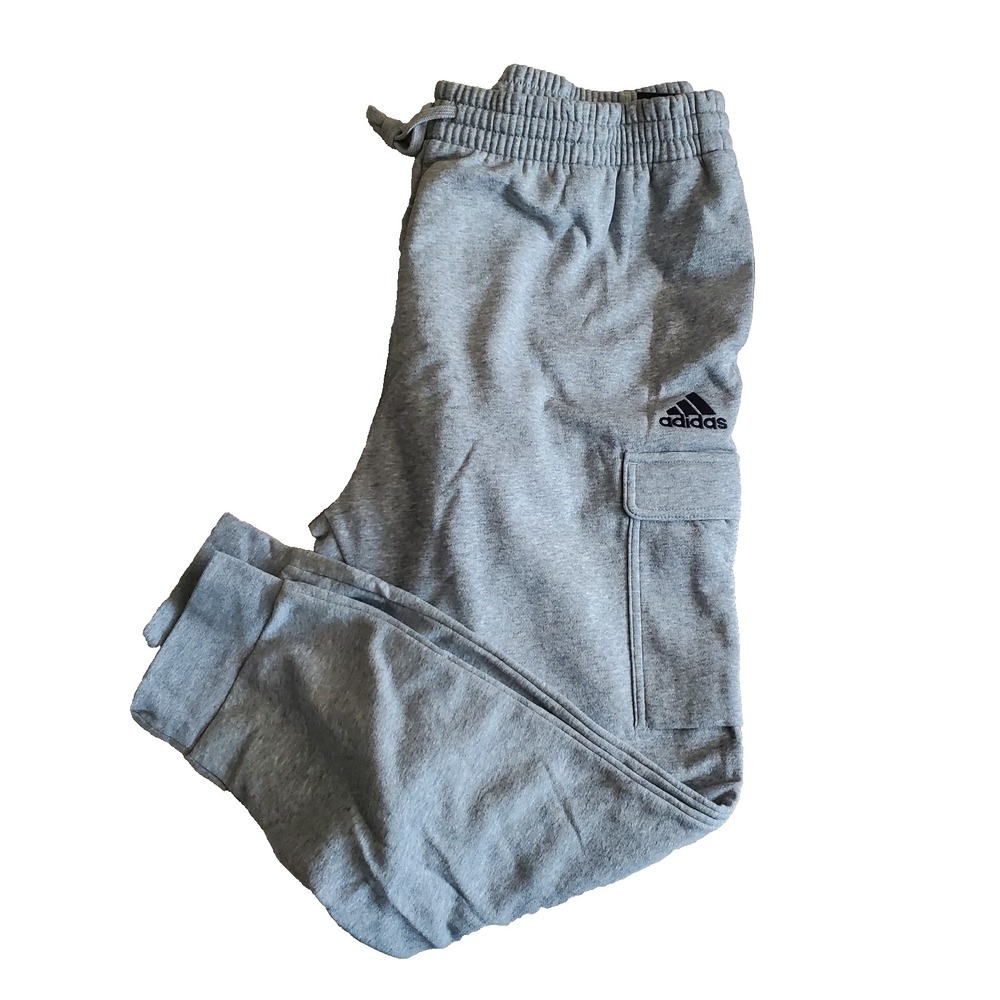 NWT Adidas Cargo Jogger Pants 2XL Men Gray Feel Fleece Tapered Regular‎ Fit
